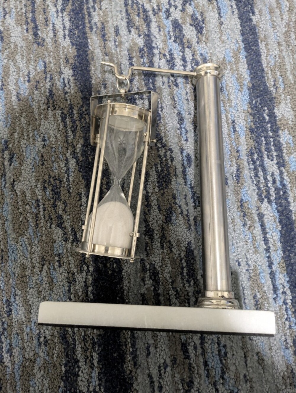 Silver Toned Hanging Hourglass